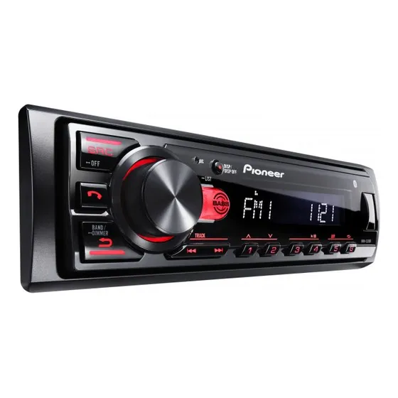 Autoestéreo Pioneer MVH-S235BT 1DIN Bluetooth 50Wx4 color negro