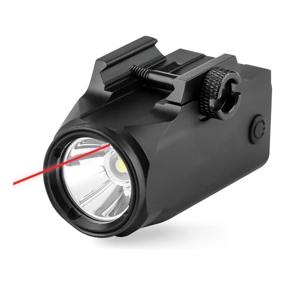 Para Lanterna De Pistola Tática Mira Laser Verde P/ Trilho