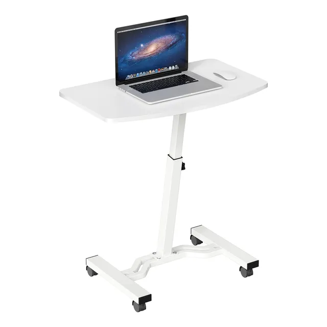 Carrito Rodante Móvil Ajustable Para Laptop Blanco