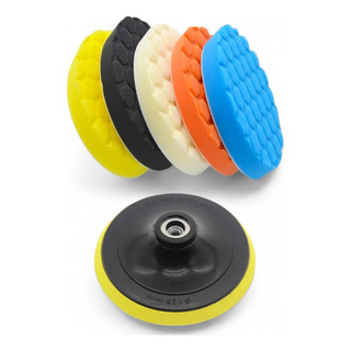 Kit De 5 Pads + Respaldo Para Pulir Y Abrillantar Autos, 7'' Kit De 5 Pads + Respaldo Para Pulir Y Abrillantar Autos, 7''