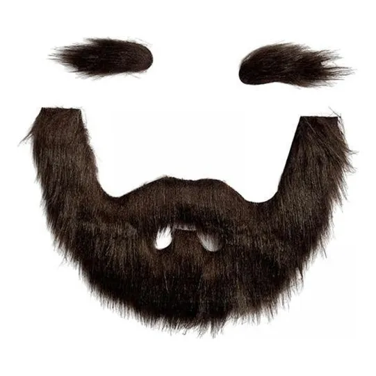 2 Juego De Cejas Y Barba Postizas, Accesorios For Marrón