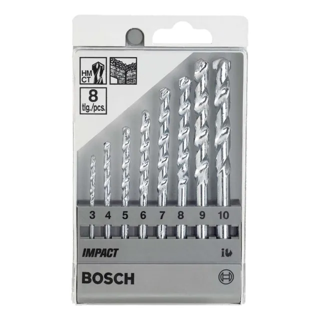Juego 8 brocas para concreto Bosch Cyl-1 Ø3-4-5-6-7-8-9-10mm