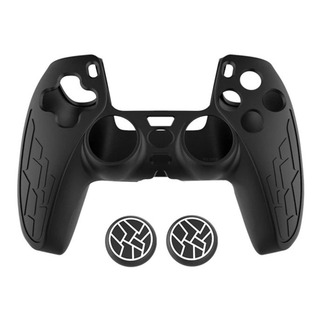 Capa Case Proteção Silicone Controle Dualshock Ps5 + 2 Grip Capa Case Proteção Silicone Controle Dualshock Ps5 + 2 Grip
