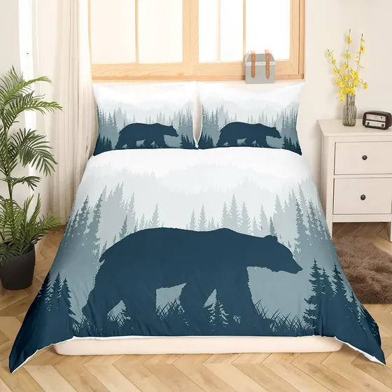 Funda De Edredón Woodland Para Niños, Niñas Y Adolescentes,