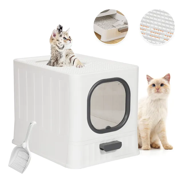 Arenero Gato Cerrado Grande Michis Baño Sanitario Con Pala