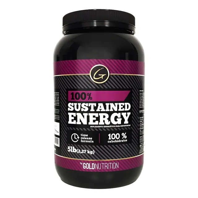 Sustained Energy 5 Lb - Gold Nutrition - Energía Prolongada Sabor Natural (sin sabor)