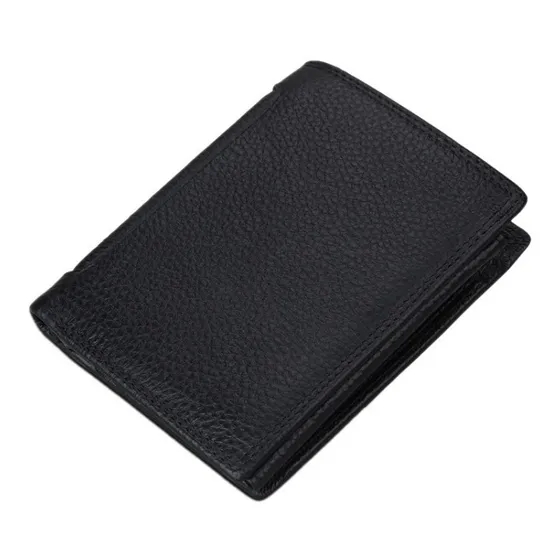 Cuero Genuino Billetera  Rfid Anti Magnético 3 Cuerpos