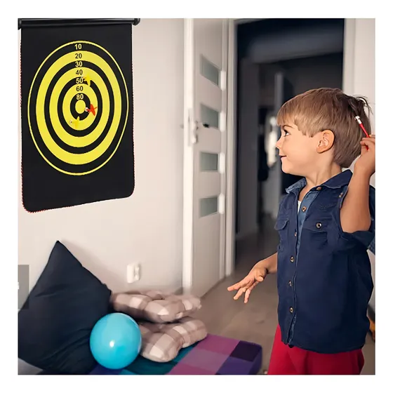 Tablero Dardos Magnético Doble Cara Adulto Niños 6 Dardo