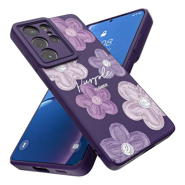 Funda Para Samsung Galaxy S21 Ultra Carcasa Uso Rudo Con Flores Dibujos