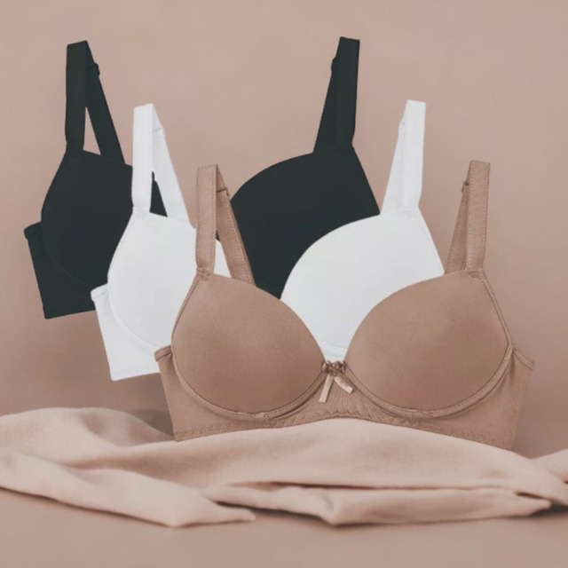 Kit 3 Sutiãs Com Bojo Alça Reforçada Cores Lisas Revenda Kit 3 Sutiãs Com Bojo Alça Reforçada Cores Lisas Revenda