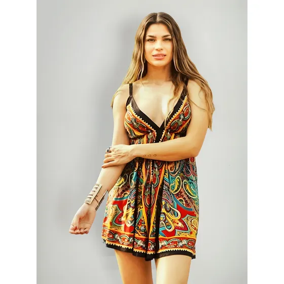 Vestido Importado India Tipo Rapsodia Vars 