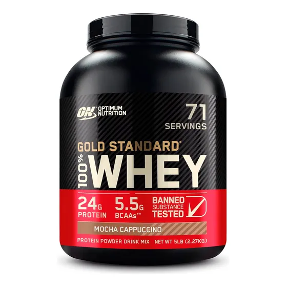 Proteína Optimum Nutrition 100% Whey Gold 71 Servicios 5lbs
