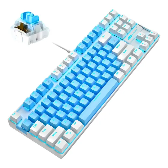 Teclado Mecânico Gamer Mk-star Magegee 75% Switch Azul Azul