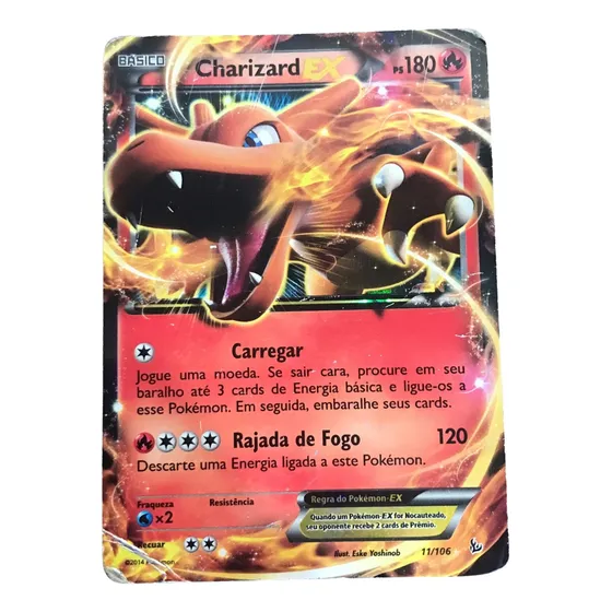 Card Pokémon - Charizard Ex 11/106 - Flash De Fogo Hp/dmg