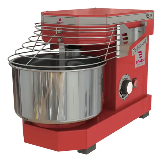 Amassadeira Espiral 5kg 10 Velocidades Vermelha Braesi