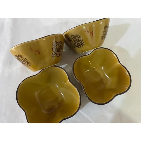 Pack 4 Tazas O Pocillos Arte Asiatico Para Salsa Sushi
