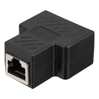 Adaptador Divisor Rj45 De 1 A 2 Puertos Para Cables Ethernet Adaptador Divisor Rj45 De 1 A 2 Puertos Para Cables Ethernet