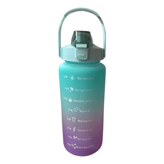 Botella Motivacional 2 Litros Botellon Agua Medidor 5oz