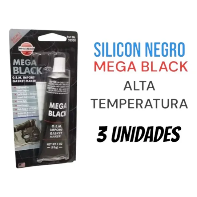 Silicon Negro Alta Temperatura Mega Black Americano Usa 85g