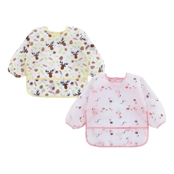 Pack X 2 Pintorcito Babero Manga Larga Impermeable
