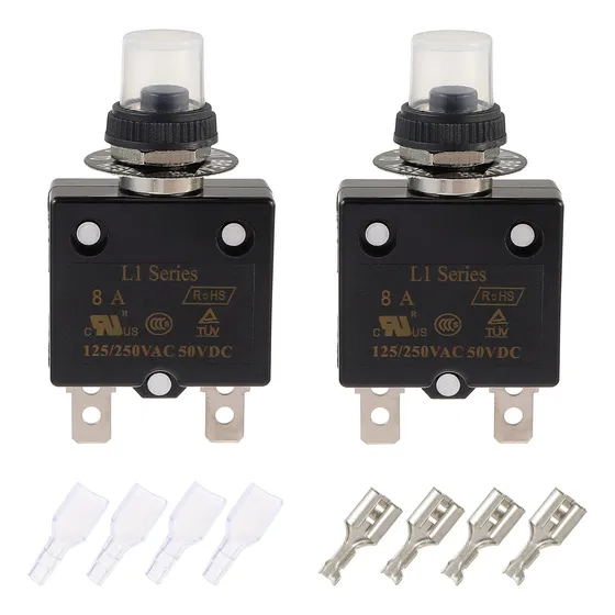 Interruptor Termico Electrico Automático L1 8a Reset Manual