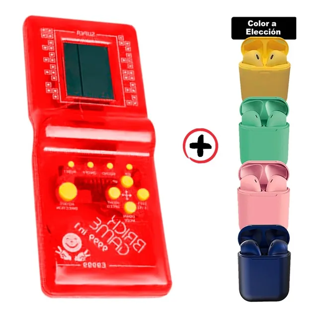 Consola De Juegos Retro 9999 En 1 + Auriculares Inalamb Bde