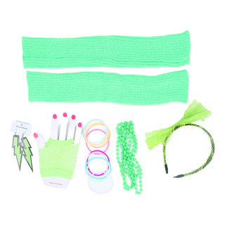 Set De Pendientes De Neón Para Fiesta, Color Verde Set De Pendientes De Neón Para Fiesta, Color Verde