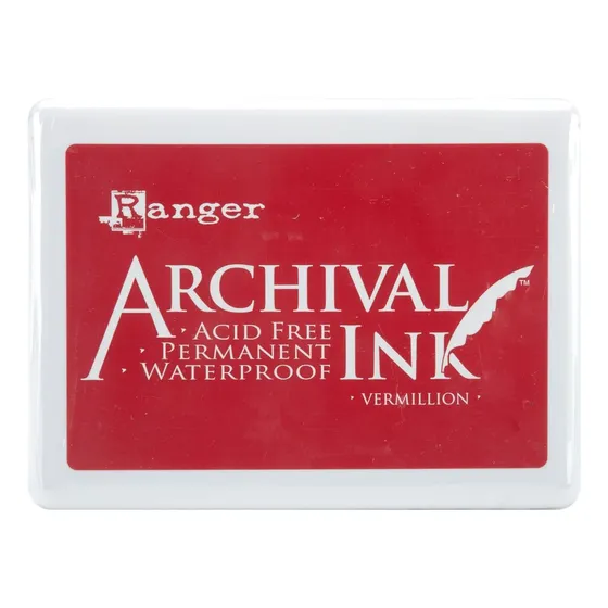 A3p-30522 Archival No.3 Jumbo Inkpad, Vermillón