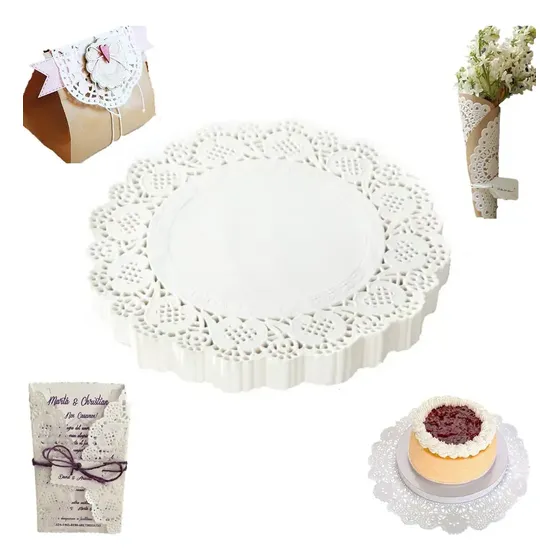 Blonda Papel Blanca 150pz  11.4cm Candybar Invitacion Decor