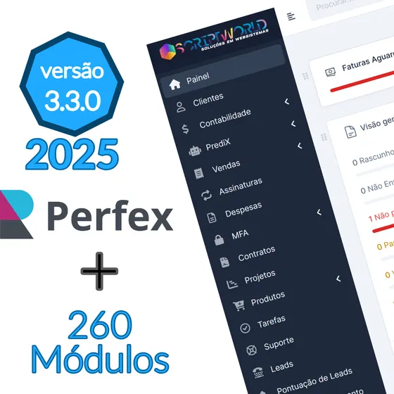 Perfex Crm 3.3.0 Ultimate Pack 260 Módulos