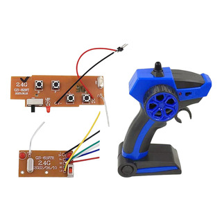 Sistema De Radio Rc De 4 Canales, Transmisor Y Receptor Azul Sistema De Radio Rc De 4 Canales, Transmisor Y Receptor Azul