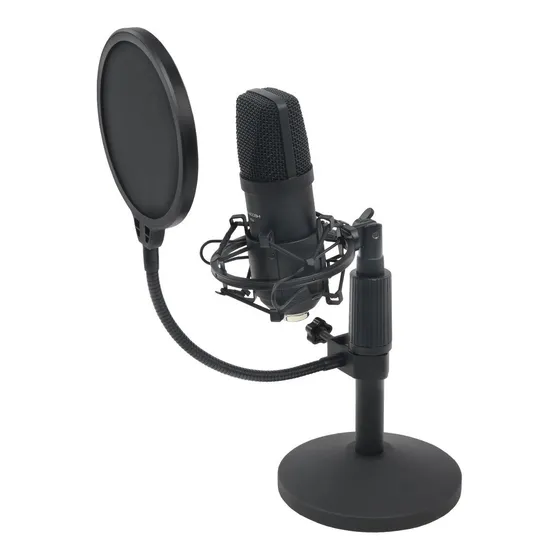 Microfone Condenser Usb Kadosh K-84 Estudio Gravação Gamer Cor Preto