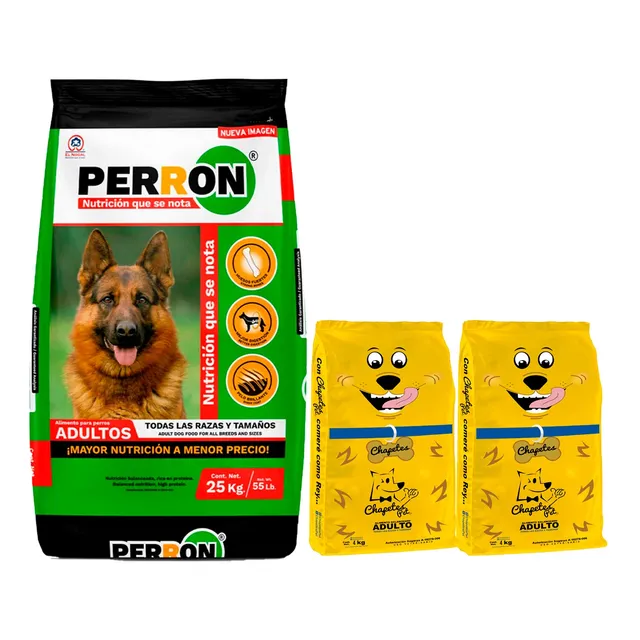 Costal Croquetas Perron Para Perro Adulto 25kg + Gratis 8kg