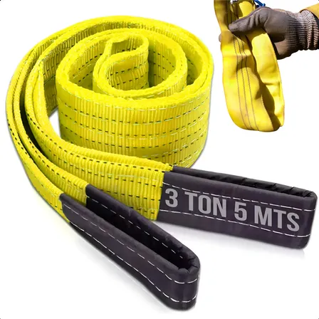 Cinta De Elevação Carga 3 Toneladas 5 Metros 90mm Reforçada Amarelo