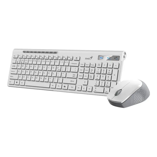 Combo Teclado 8230 Slim Inalambrico White