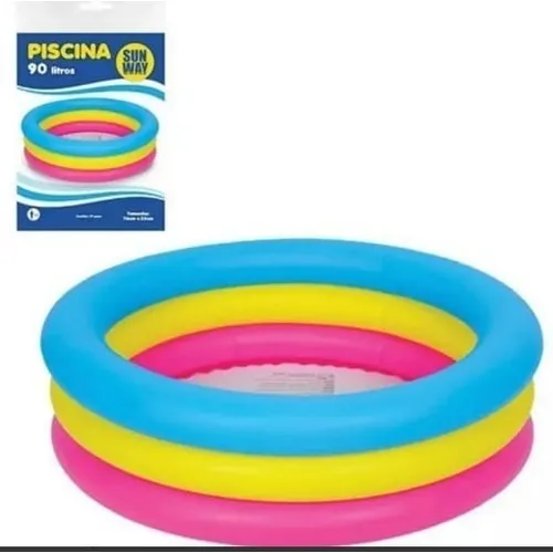 Piscina Infantil Pra Bebê 90 Litros 76x25 Cm Cor Colorida