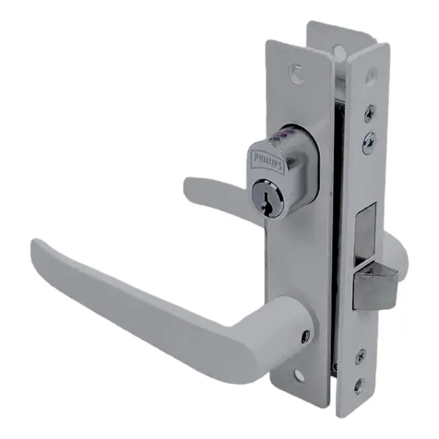 Cerradura Chapa Puerta Aluminio 510t Gris Phillips