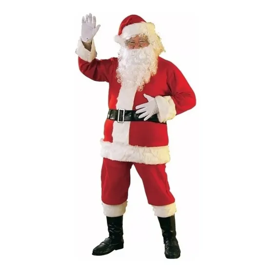 Combo Traje Disfraz Papa Noel Santa Claus Completo
