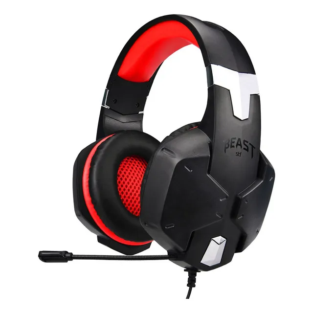 Audifono Gamer Pc Headset Muspell Beast Stf Color Negro