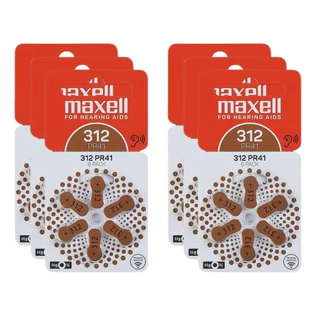 Pilas Para Audífonos Maxell Tamaño 312 Auditivas 60 Unidades