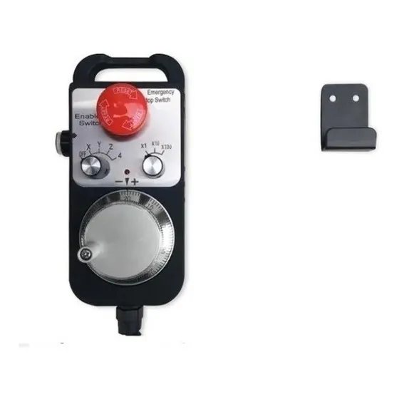 Manivela Controle Cnc Handle 4 Eixos Com Botão De Emergência