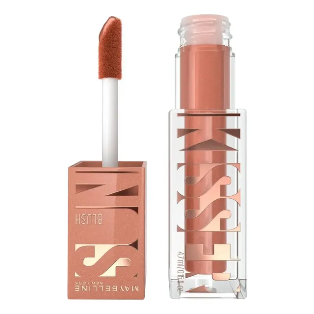 Blush Líquido Com Efeito Luminoso Natural, Fácil Aplicação, Longa Duração 12h, Cor 08 Shades On, Sunkisser Maybelline NY, 4,7ml
