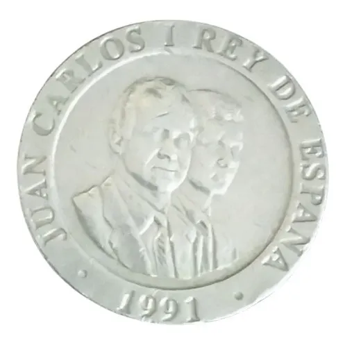 Moeda Espanha 200 Pesetas 1991 Juan Carlos I Linda!!! 4-282