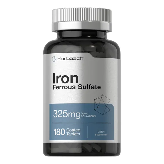 Suplemento Horbäach: Sulfato Ferroso De Hierro 325 Mg, 180 T