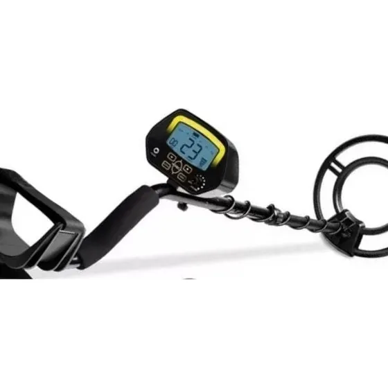 Detector De Metales Alta Sensibilidad Busqueda Con Lcd - Mli Color Negro