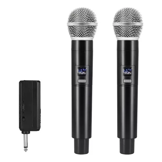 Microfone Lay K 58-2 Duplo Sem Fio Recarregável
