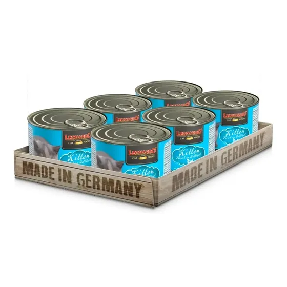 Comida Húmeda Gatitos Leonardo Quality Selection Ave 200g Pack 6 Latas | Cuotas sin interés