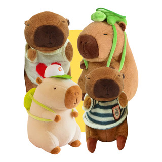 Capivara De Pelúcia Filó Mochila Tartaruga Com Roupinha Boné Capivara De Pelúcia Filó Mochila Tartaruga Com Roupinha Boné