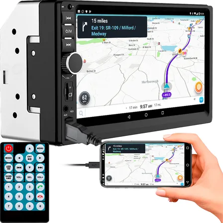 Central Multimídia First Option 7810h Com Espelhamento E Bluetooth Cor Preto