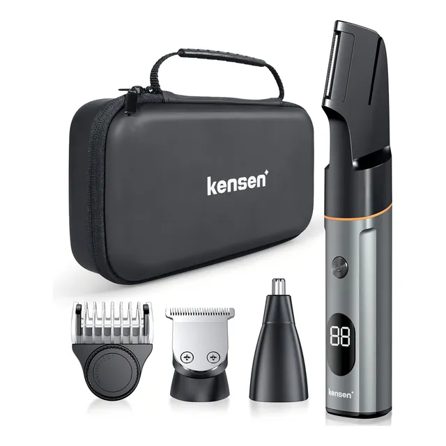 Rasuradora Kensen LK-881 gris y negra
